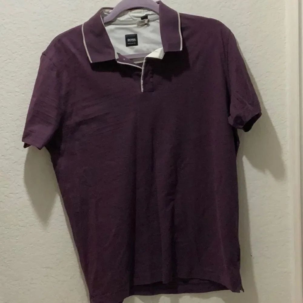 Hugo Boss polo purple size Small 100% cotton